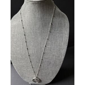 Oragami Owl Tree Of Life Pendant Necklace Silver Tone Long Stackable Minimalist